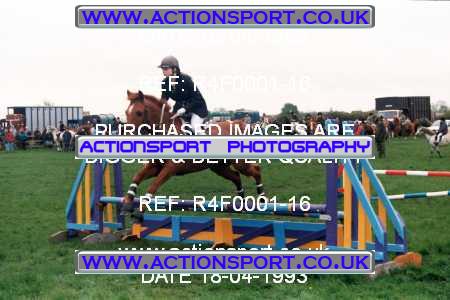 Photo: R4F0001-16 ActionSport Photography 18/04/1993 Woodfield Stables Novice Show Jumping - Cann Lane  NoviceShowJumping