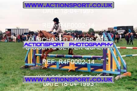 Photo: R4F0002-14 ActionSport Photography 18/04/1993 Woodfield Stables Novice Show Jumping - Cann Lane  NoviceShowJumping