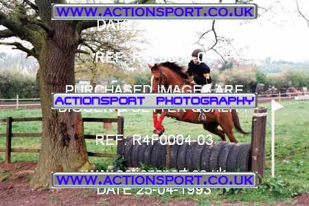 Photo: R4F0004-03 ActionSport Photography 25/04/1993 Woodfield Stables Novice Cross Country - Cann Lane  CrossCountry