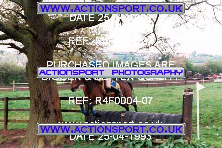 Photo: R4F0004-07 ActionSport Photography 25/04/1993 Woodfield Stables Novice Cross Country - Cann Lane  CrossCountry