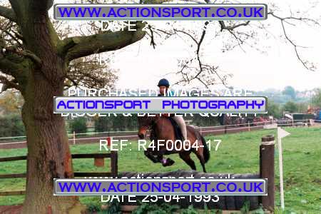 Photo: R4F0004-17 ActionSport Photography 25/04/1993 Woodfield Stables Novice Cross Country - Cann Lane  CrossCountry
