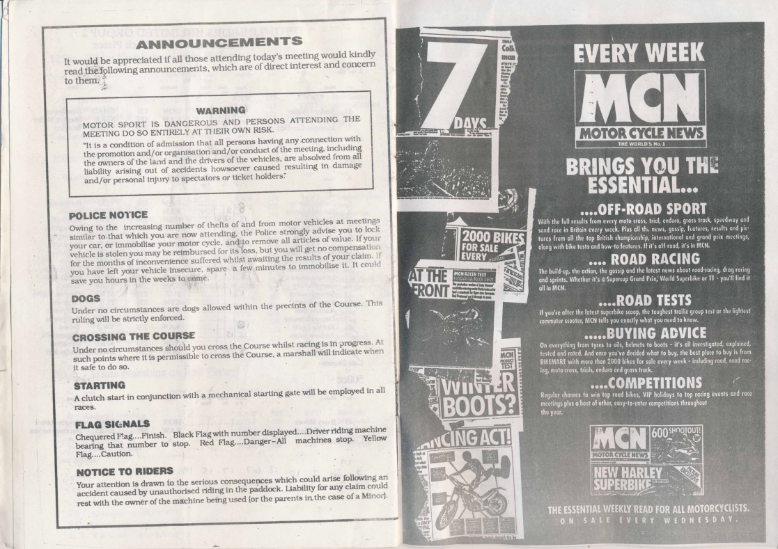 Event programme page