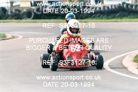 Photo: S3F3127-16 ActionSport Photography 20/03/1994 Shenington Kart Club  _6_SeniorTKM #62