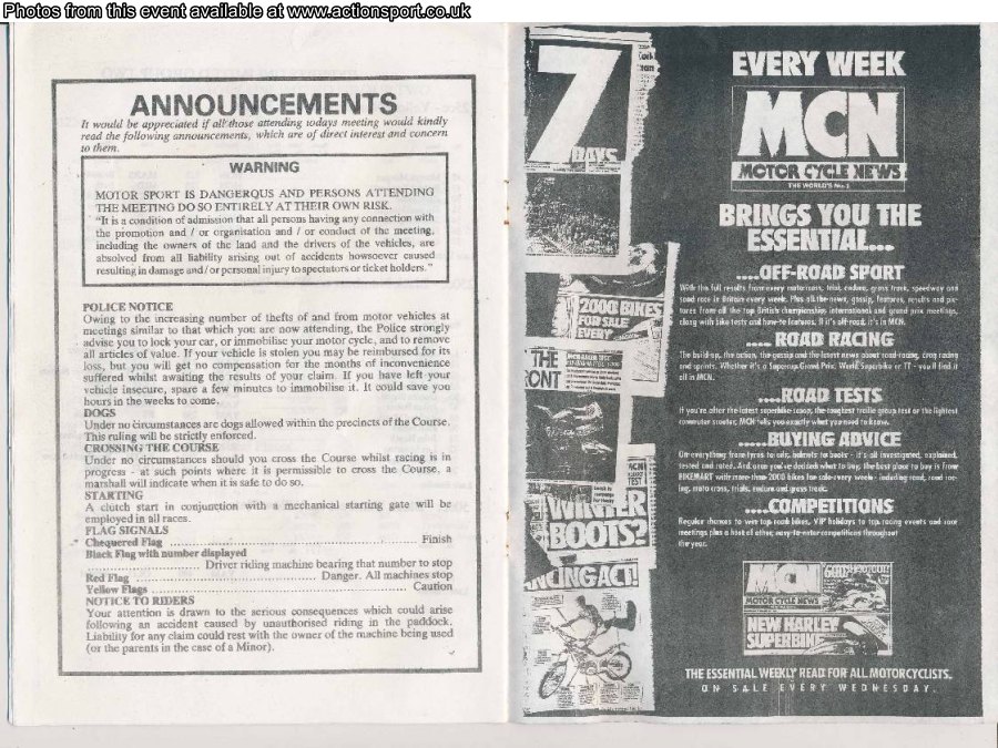 Event programme page
