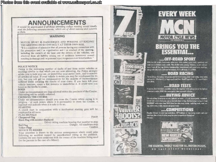 Event programme page