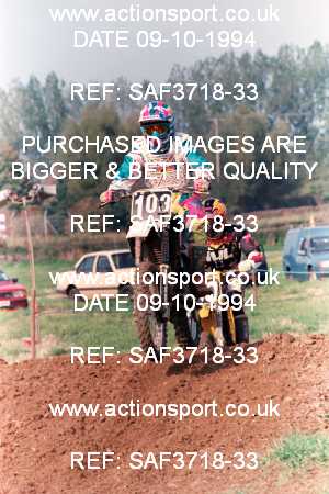Photo: SAF3718-33 ActionSport Photography 09/10/1994 AMCA Uley MXC - Gossington  _6_250Juniors #103