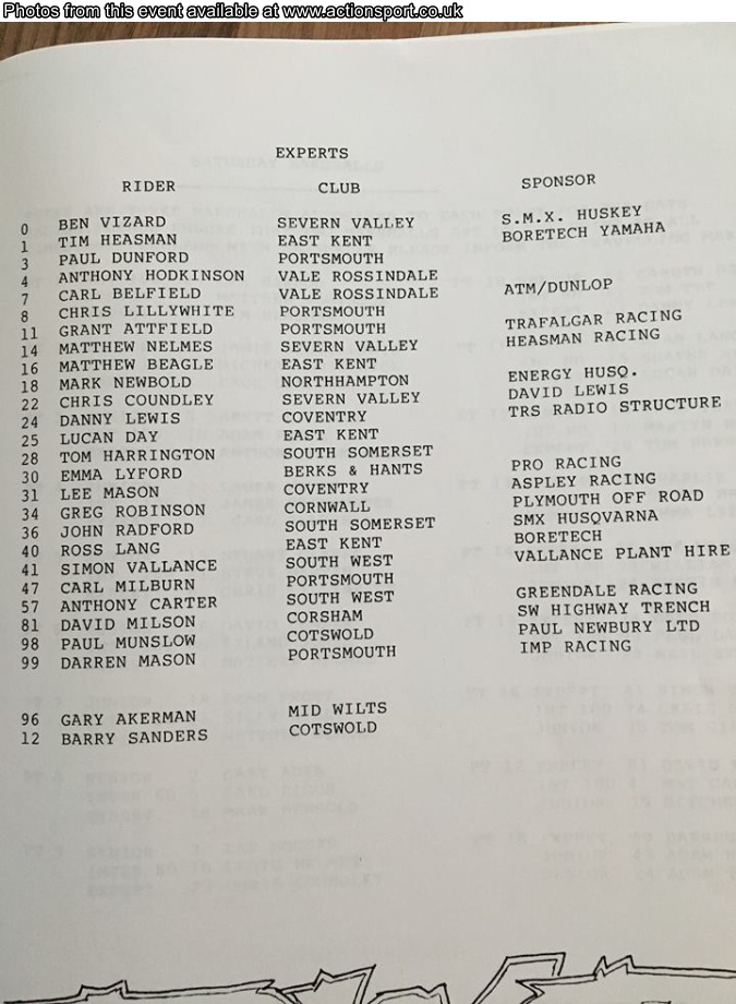 Event programme page