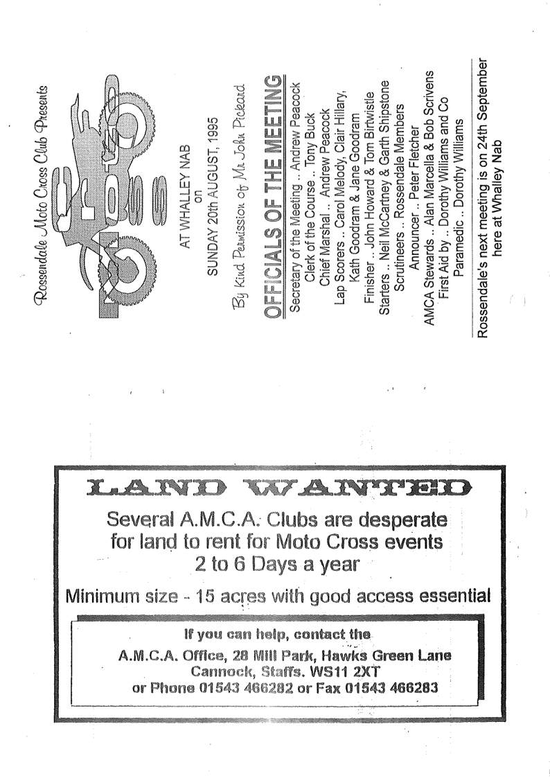 Event programme page