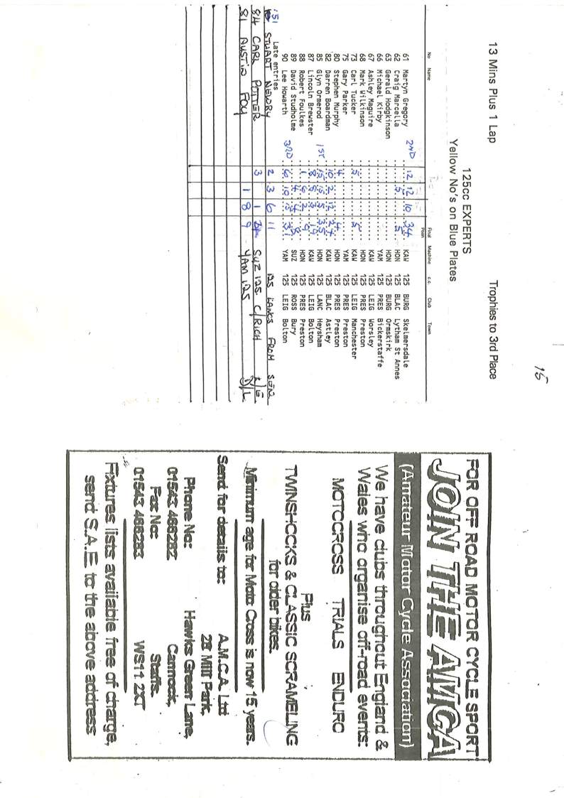 Event programme page