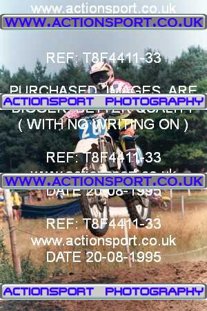 Photo: T8F4411-33 ActionSport Photography 20/08/1995 AMCA Rossendale MXC [Honda Pilots] - Whalley Nab _6_125Seniors #20