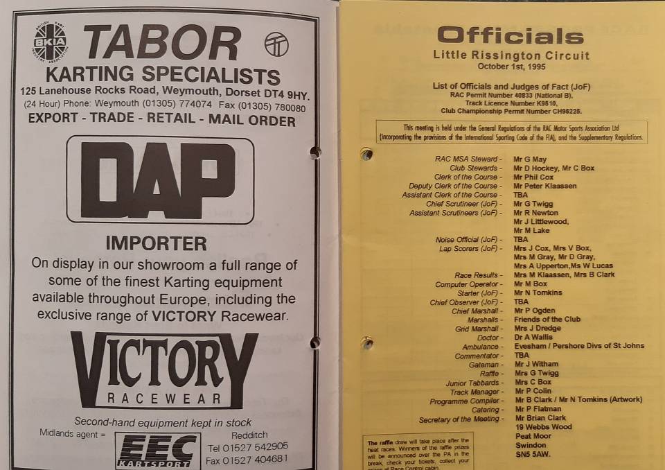 Event programme page