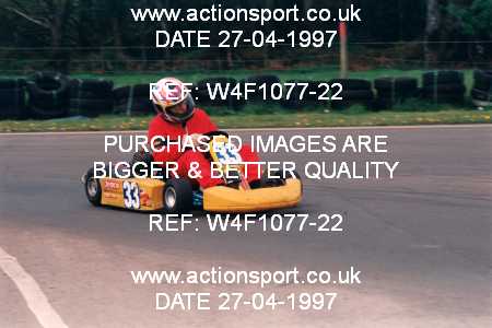 Photo: W4F1077-22 ActionSport Photography 27/04/1997 Dunkeswell Kart Club _3_FormulaBlue #33
