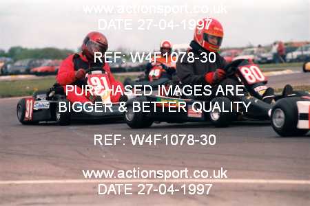 Photo: W4F1078-30 ActionSport Photography 27/04/1997 Dunkeswell Kart Club _4_SeniorTKM #91