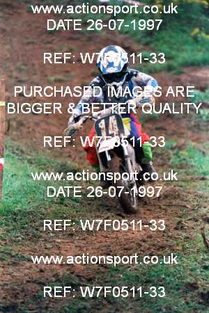 Photo: W7F0511-33 ActionSport Photography 26/07/1997 Corsham SSC Masters of Motocross _2_60s #14