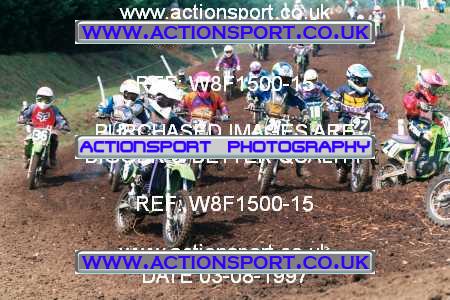 Photo: W8F1500-15 ActionSport Photography 3,4/08/1997 ACU BYMX Cambridge Junior SC Cat Finning Youth International - Mildenhall  _4_60s #15