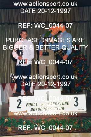 Photo: WC_0044-07 ActionSport Photography 20/12/1997 YMSA Poole & Parkstone MC Presentation _6_Experts-Novices