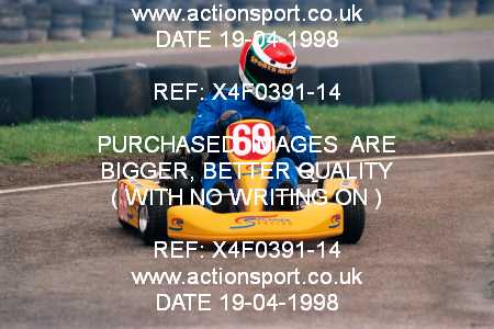 Photo: X4F0391-14 ActionSport Photography 19/04/1998 Buckmore Park Kart Club _3_SeniorTKM #69