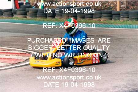 Photo: X4F0396-10 ActionSport Photography 19/04/1998 Buckmore Park Kart Club _3_SeniorTKM #69