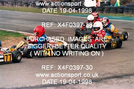 Photo: X4F0397-30 ActionSport Photography 19/04/1998 Buckmore Park Kart Club _4_Cadets #72