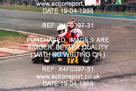 Photo: X4F0397-31 ActionSport Photography 19/04/1998 Buckmore Park Kart Club _4_Cadets #72