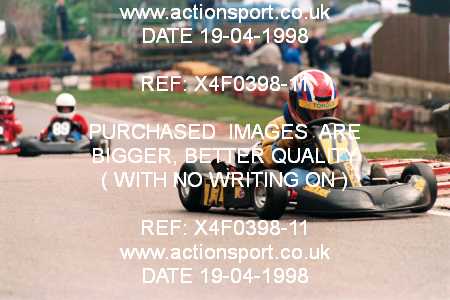 Photo: X4F0398-11 ActionSport Photography 19/04/1998 Buckmore Park Kart Club _4_Cadets #72