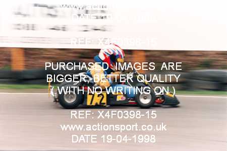 Photo: X4F0398-15 ActionSport Photography 19/04/1998 Buckmore Park Kart Club _4_Cadets #72