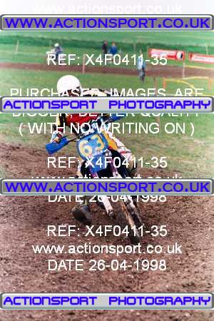 Photo: X4F0411-35 ActionSport Photography 26/04/1998 AMCA Andover MCC - Upavon _3_125Seniors-Experts #63