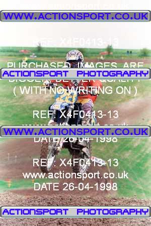 Photo: X4F0413-13 ActionSport Photography 26/04/1998 AMCA Andover MCC - Upavon _3_125Seniors-Experts #28