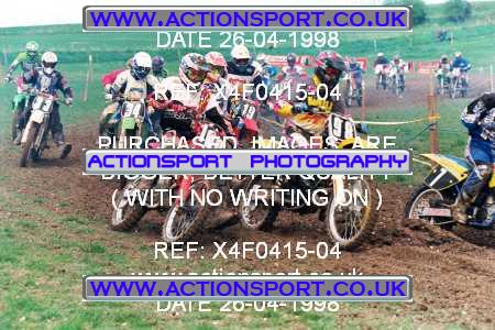 Photo: X4F0415-04 ActionSport Photography 26/04/1998 AMCA Andover MCC - Upavon _4_JuniorsUnlimitedGp2 #98