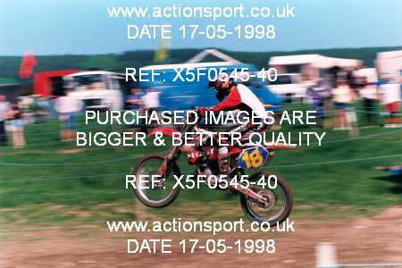 Photo: X5F0545-40 ActionSport Photography 17/05/1998 AMCA Shobdon MCC - Shobdon _3_125Experts #18