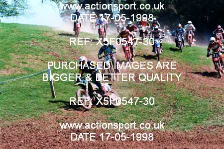 Photo: X5F0547-30 ActionSport Photography 17/05/1998 AMCA Shobdon MCC - Shobdon _4_125-750Juniors #9990