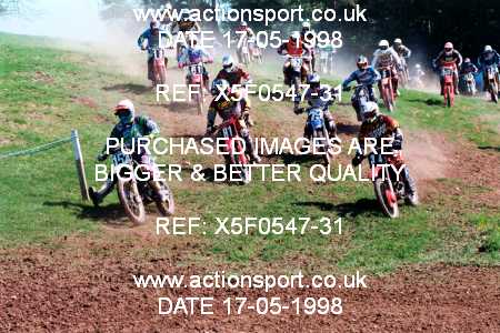 Photo: X5F0547-31 ActionSport Photography 17/05/1998 AMCA Shobdon MCC - Shobdon _4_125-750Juniors #9990