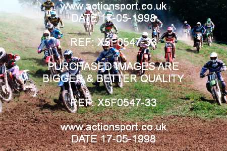Photo: X5F0547-33 ActionSport Photography 17/05/1998 AMCA Shobdon MCC - Shobdon _4_125-750Juniors #9990