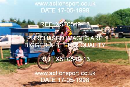 Photo: X5F0549-13 ActionSport Photography 17/05/1998 AMCA Shobdon MCC - Shobdon _4_125-750Juniors #163