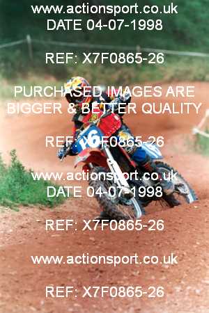 Photo: X7F0865-26 ActionSport Photography 04/07/1998 South Somerset SSC Festival of MX - Enmore  _4_Seniors #16