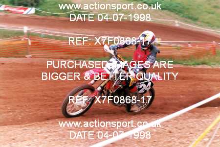 Photo: X7F0868-17 ActionSport Photography 04/07/1998 South Somerset SSC Festival of MX - Enmore  _5_AMX #24