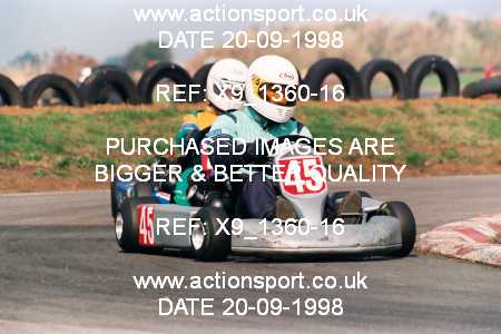 Photo: X9_1360-16 ActionSport Photography 20/09/1998 Shenington Kart Club  _5_SeniorTKM #45