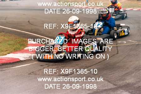 Photo: X9F1365-10 ActionSport Photography 26/09/1998 Camberley Kart Club 25th Roy Mortara Meeting - Blackbushe  _1_JuniorTKM #22