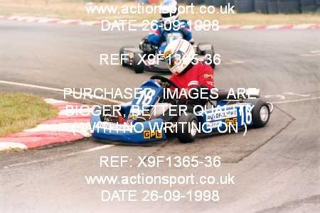 Photo: X9F1365-36 ActionSport Photography 26/09/1998 Camberley Kart Club 25th Roy Mortara Meeting - Blackbushe  _1_JuniorTKM #16