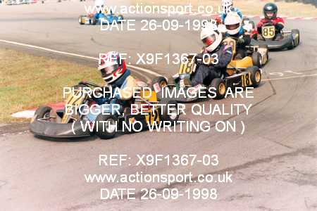 Photo: X9F1367-03 ActionSport Photography 26/09/1998 Camberley Kart Club 25th Roy Mortara Meeting - Blackbushe  _2_Cadets #18