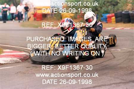 Photo: X9F1367-30 ActionSport Photography 26/09/1998 Camberley Kart Club 25th Roy Mortara Meeting - Blackbushe  _2_Cadets #18