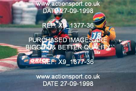 Photo: X9_1377-36 ActionSport Photography 27/09/1998 Manchester & Buxton Kart Club GOLD CUP - Three Sisters  _2_JuniorTKM #78