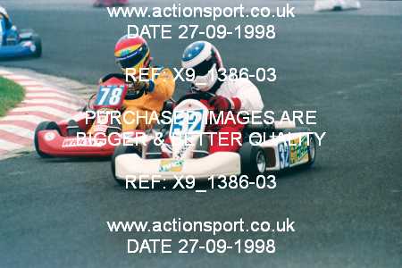 Photo: X9_1386-03 ActionSport Photography 27/09/1998 Manchester & Buxton Kart Club GOLD CUP - Three Sisters  _2_JuniorTKM #78