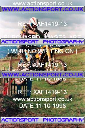 Photo: XAF1419-13 ActionSport Photography 11/10/1998 AMCA Derby Sporting MXC - Alport Heights  _2_125Seniors #3