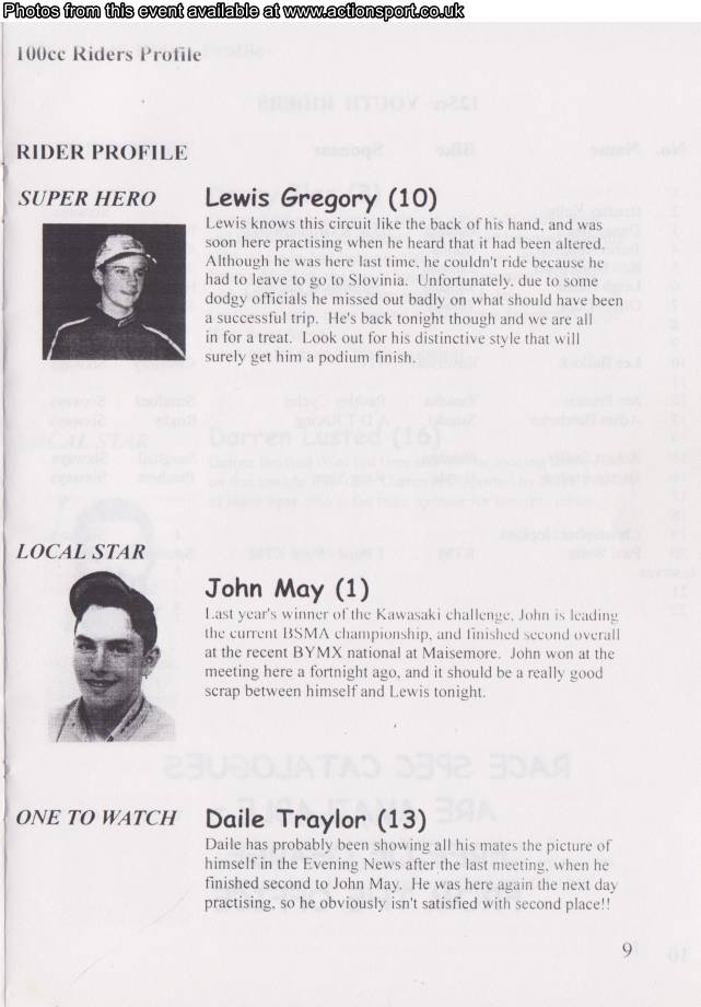 Event programme page