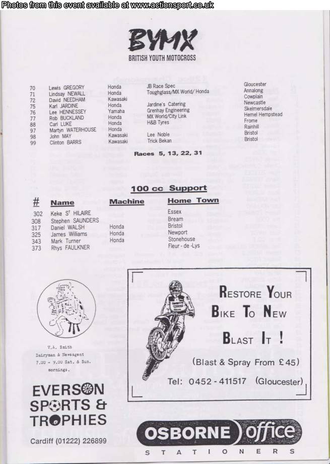 Event programme page