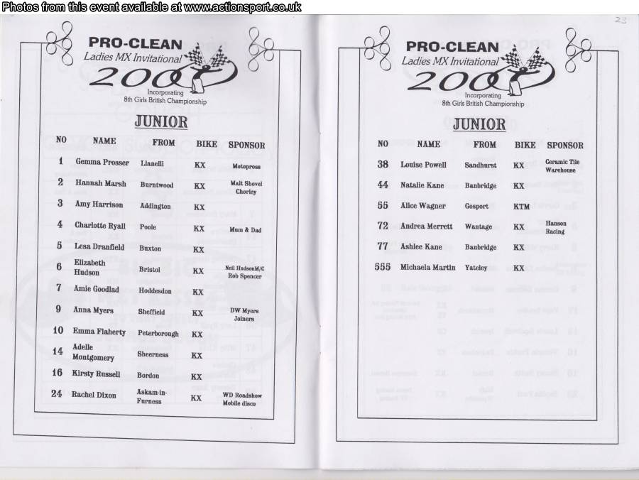 Event programme page