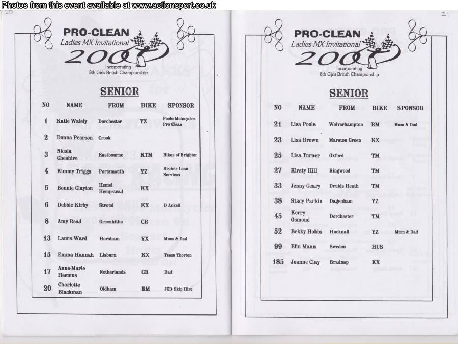 Event programme page