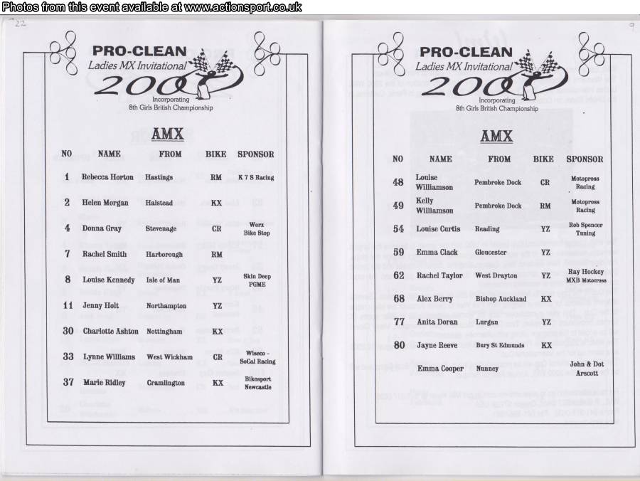 Event programme page