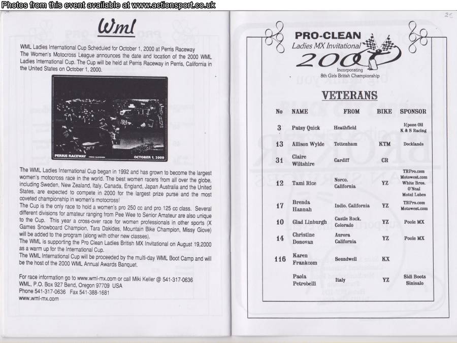 Event programme page